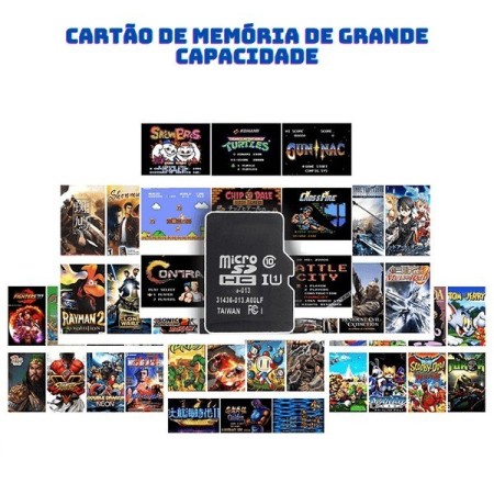 Consola Retro de 10 000 Jogos e Comandos