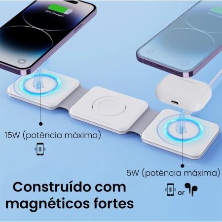 Carregador Sem Fios 3 em 1
